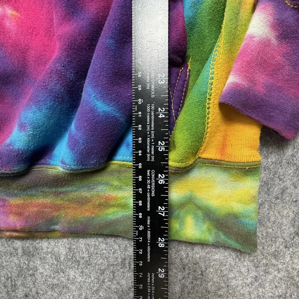 Vintage Mammoth Mountain Hoodie Mens Small Multicolor Tie Dye Fleece Pro-Weave